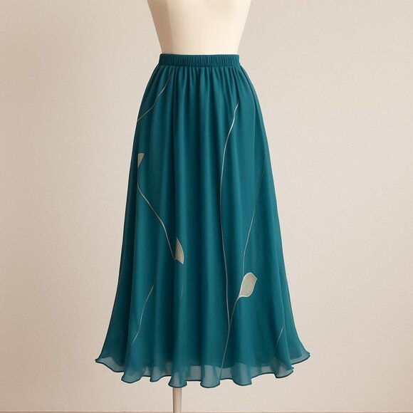 SOLD Silk Hand Painted Skirt - Picture 1 of 1